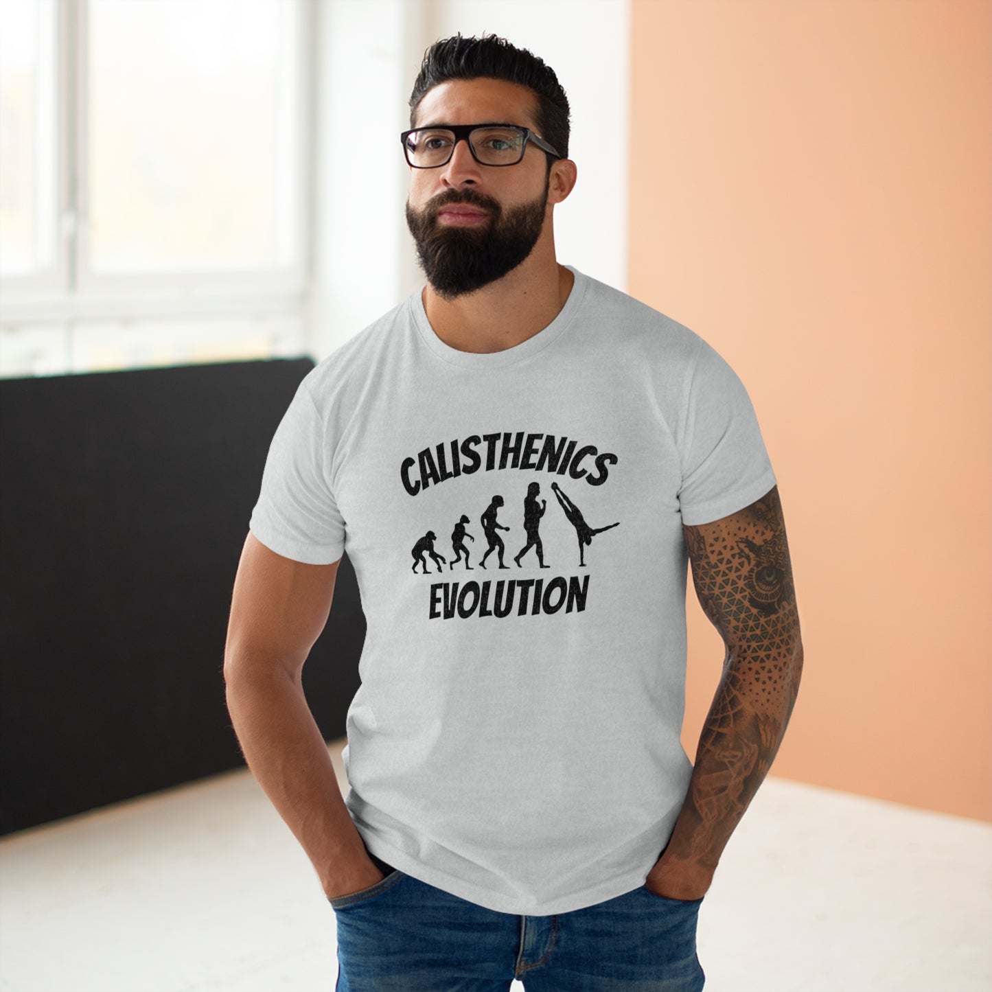 Calisthenics Shirt - Fitness Progression Tee for Workout Lovers 'Calisthenics Evolution'