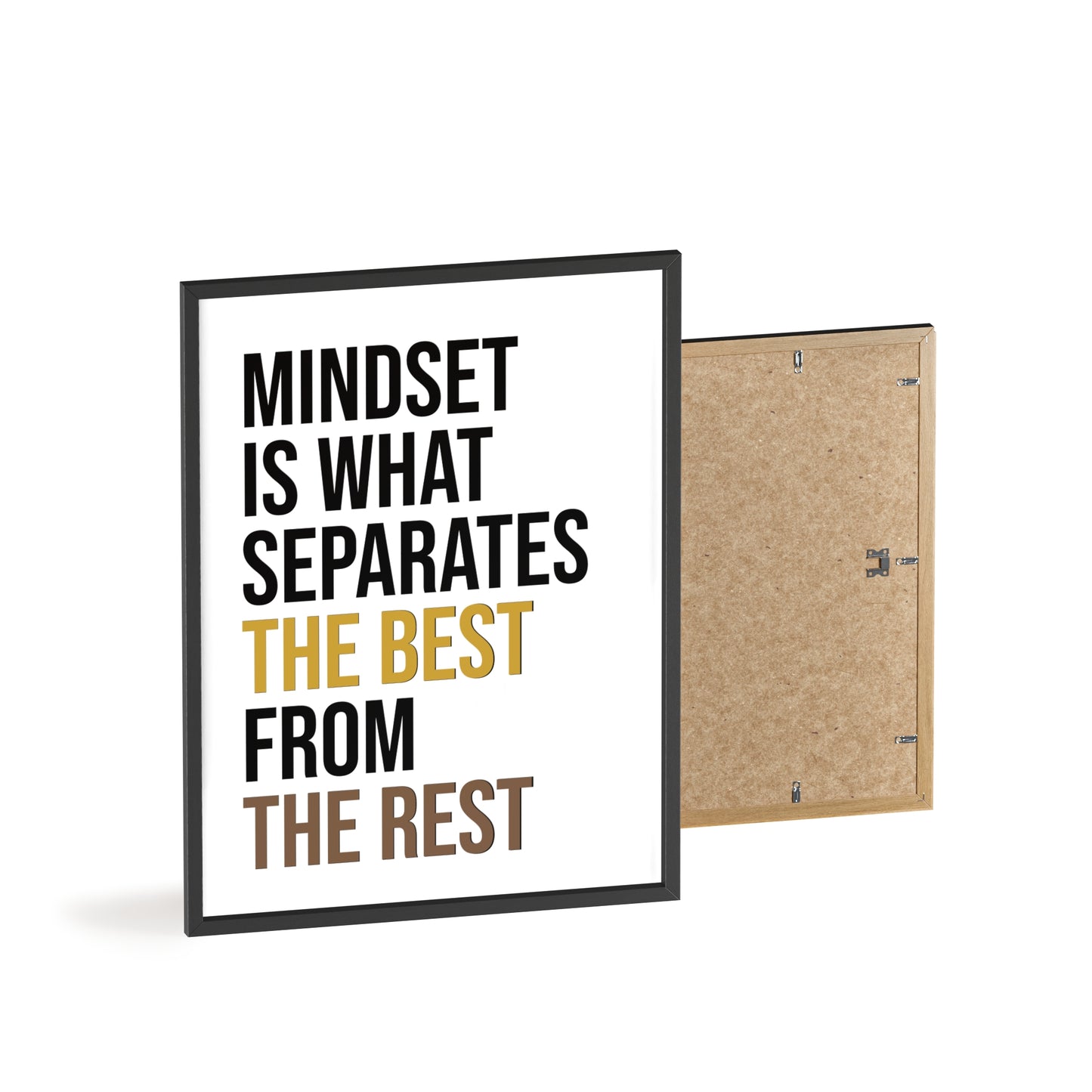 Motivational quote wall art "Mindset is what separates the Best from the Rest" poster