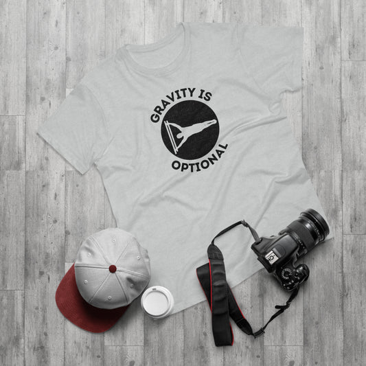 Calisthenics Shirt - 'Gravity is optional" Human Flag Men's Jersey