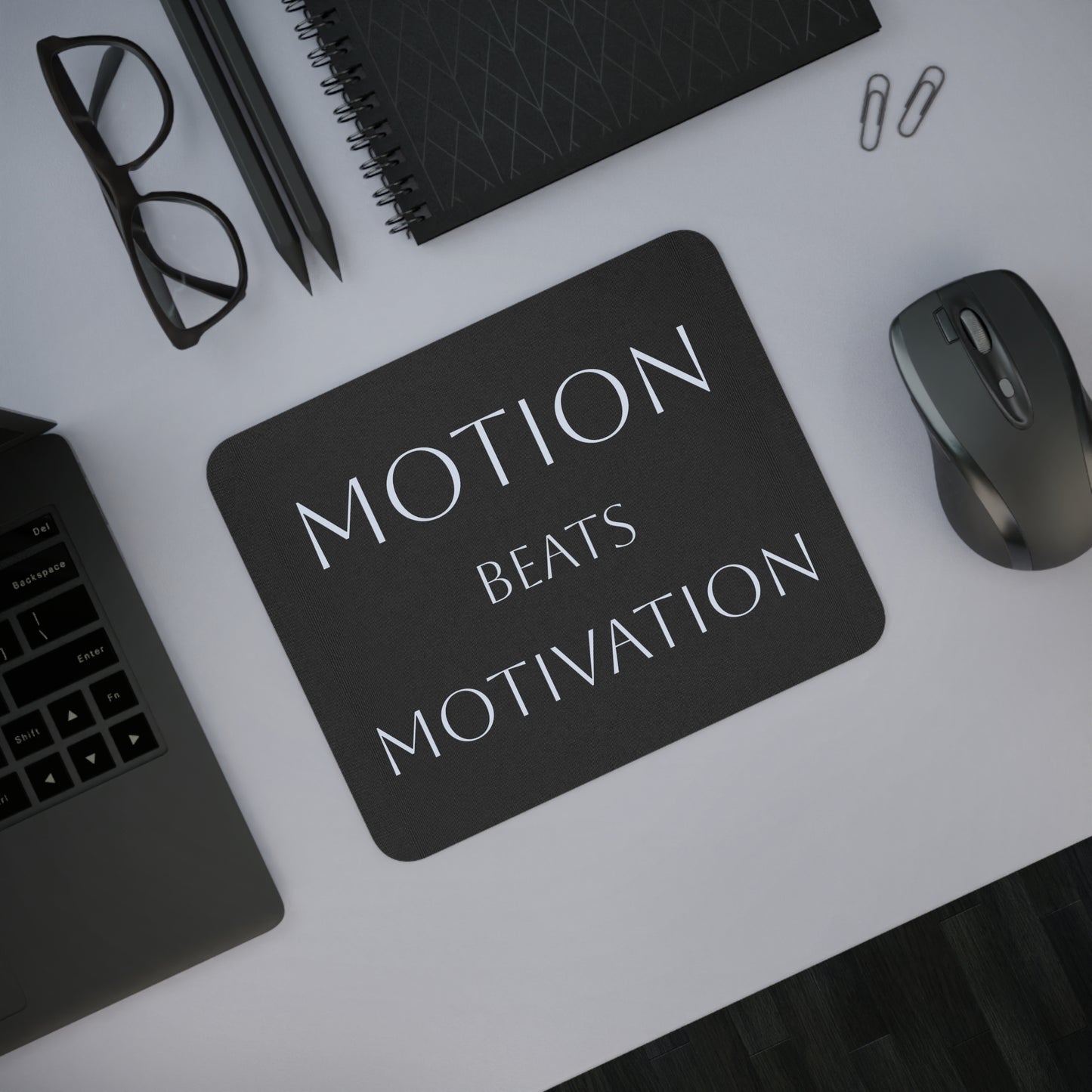 Desk Mouse Pad 'Motion beats Motivation'