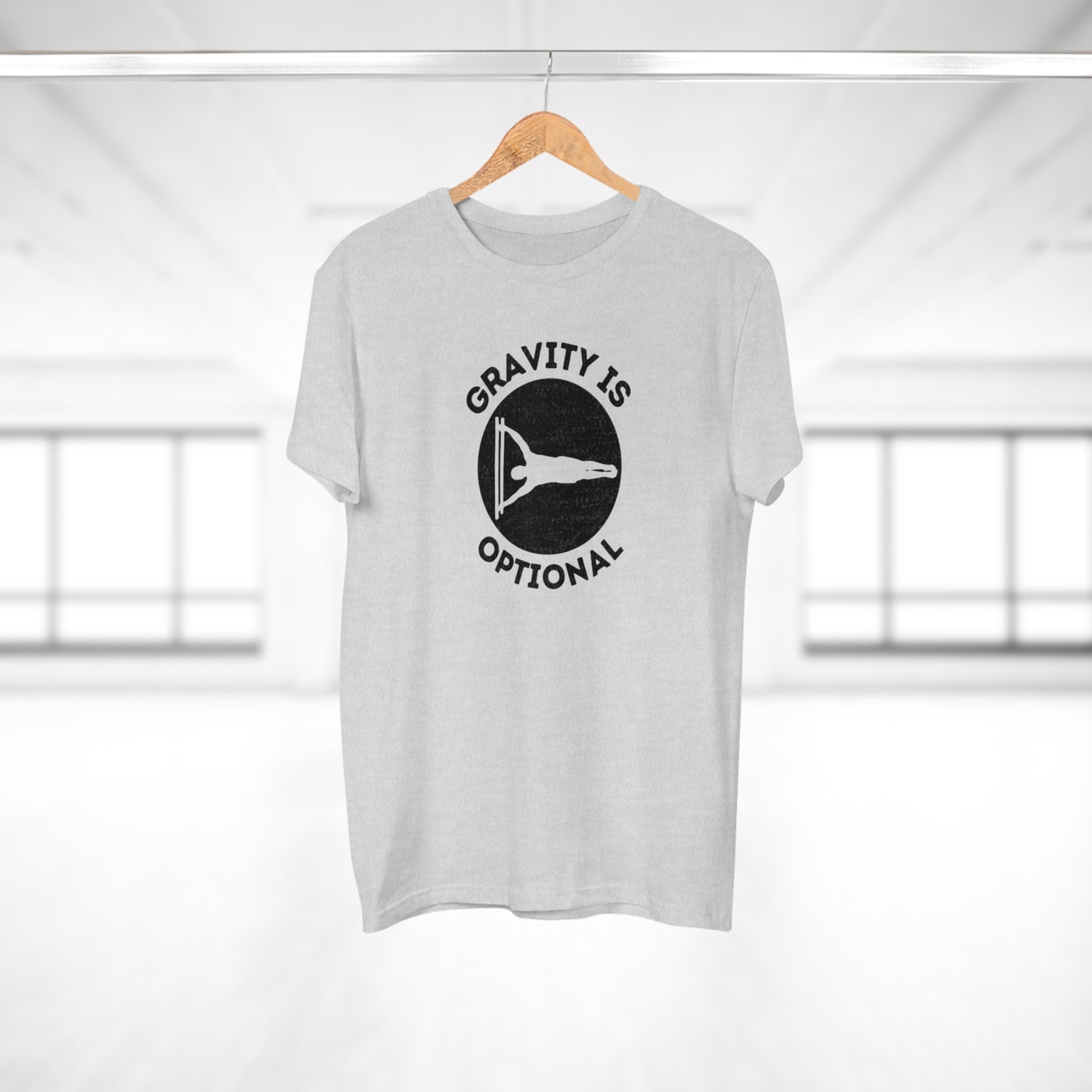 Calisthenics Shirt - 'Gravity is optional" Human Flag Men's Jersey